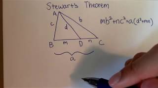 How To Prove Stewarts Theorem [upl. by Rriocard147]