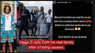 uk rapper Digga D calls CGM his real family after dssing 1st cousins ukdrill [upl. by Syah]