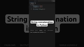 String concatenation in Python coding code python stringsinpython programming [upl. by Aldridge]