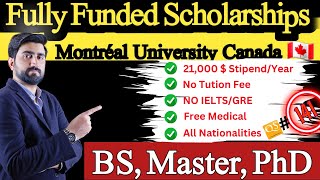 Fully Funded Scholarships for BS Master and PhD in Canada University of Montreal Life in Canada [upl. by Airdnal]