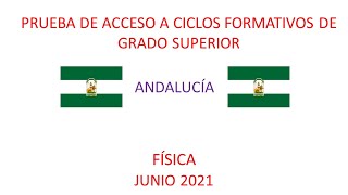 🔋PRUEBA DE ACCESO A GRADOS SUPERIORES JUNIO 2021 🔋ANDALUCÍA 🧲 FÍSICA [upl. by Mcmath856]