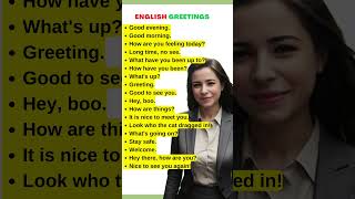 👋 Greetings in English english learnenglishGreetingsInEnglish [upl. by Erdied]