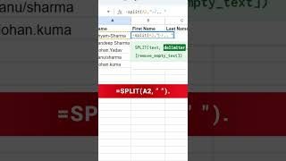 How to Segregate Data split googlesheets formula techtips excel exceltips [upl. by Bonine]