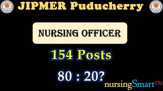 JIPMER Puducherry  Nursing Officer Posts  8020 jipmernursingofficer [upl. by Gil]