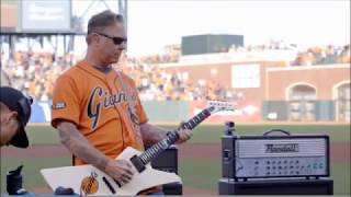 James Hetfield and Kirk Hammett of Metallica perform the national anthem at ATampT Park [upl. by Tolman316]