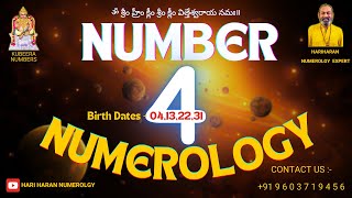 NUMEROLOGY OF NUMBER 4 SERIES PEOPLE [upl. by Gordan409]