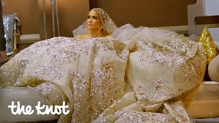 Jennifer Lopezs Massive Zuhair Murad Wedding Dress in Marry Me  The Knot [upl. by Wistrup418]