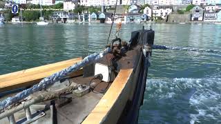 The Lower Ferry on the river Dart Dartmouth UK [upl. by Rentsch]