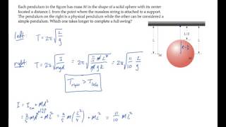 Oscillations Physical Pendulum Level 2 Example 2 [upl. by Mell]