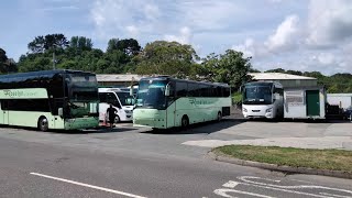 Roselyn Coaches Par Cornwall part 1 View of main depot July 2023 [upl. by Utimer]