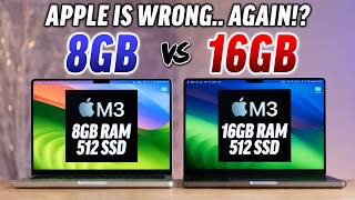 M3 MacBook Pro 8GB vs 16GB RAM  How BAD is base model [upl. by Nehtanoj]