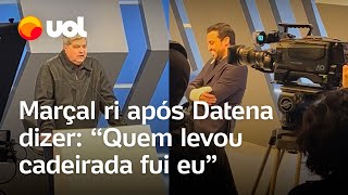 Pablo Marçal ri após Datena dizer em debate da RedeTVUOL ‘Quem levou cadeirada foi eu’ veja vídeo [upl. by Thetis]