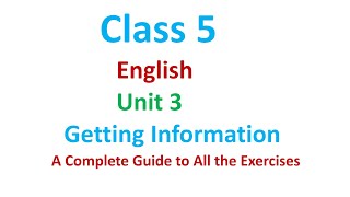 Class 5 English unit 3grade 5 English unit 3class 5 English chapter 3 [upl. by Urina]