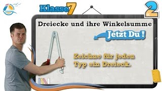 Dreiecke und ihre Winkelsumme  Klasse 7 ★ Übung 2 [upl. by Eadahs]