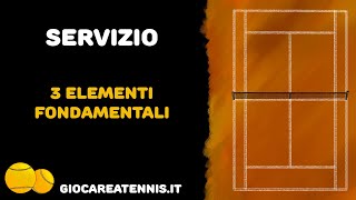 Servizio a tennis scopriamo i 3 elementi fondamentali [upl. by Ruyam]