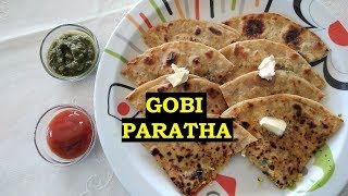 Gobi Paratha Recipe  Cauliflower Stuffed Paratha  Stuffed Cauliflower Bread  PINK PANDA KITCHEN [upl. by Yrgoerg]