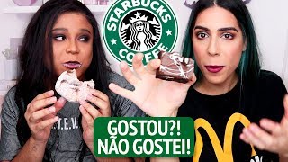 PROVANDO TODOS OS DOCES da STARBUCKS com BLOGUEIRINHA 😋 [upl. by Aribold]