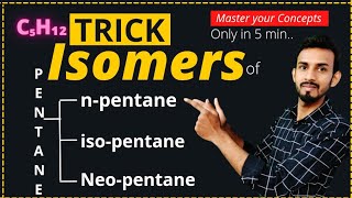 Isomers of pentane class 10  n pentane isopentane neopentane [upl. by Kovacs]