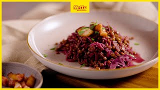 Linsen Rezept I Linsen mit Speck und Rotkohl I Aufwand Mittel I NETTO [upl. by Calla]