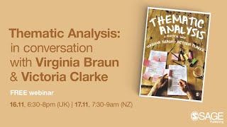 Webinar Thematic Analysis in conversation with Virginia Braun and Victoria Clarke [upl. by Aubry443]