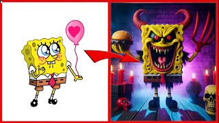 SpongeBob SquarePants as ZOMBIES  All Characters [upl. by Schultz644]