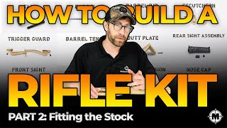 How to Build a Muzzleloader Rifle Kit Part 2 Fitting the Stock traditions muzzleloaders [upl. by Erik]