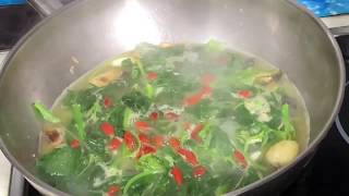 Chinese spinach soup English Subtitled 上汤苋菜 [upl. by Madlen]