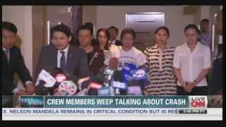 Asiana Airlines Flight 214 crew members weep talking about crash July 9 2013 [upl. by Niliram444]