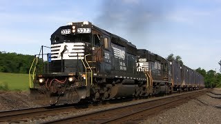 Loud SD402 Locomotives Roaring Down the Mainline Part 1 [upl. by Symon398]