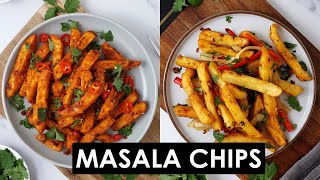 Easy Masala Chips Recips 2 Ways  Indian Style Spicy Masala Fries [upl. by Brooks]