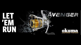 Okuma Avenger ABF B Saltwater Spinning Reel [upl. by Nahshun]