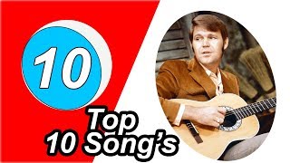 Glen Campbell Top 10 Songs List All Time  Gentle On My Mind 1 [upl. by Lemuela]