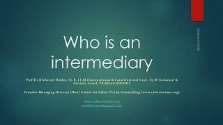 Who is an Intermediary are Intermediary and website synonymous cyberlaw [upl. by Esinwahs400]