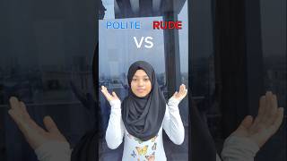 RUDE vs POLITE English words 2024 learnenglish politeenglish amazing englishlesson nice kind [upl. by Idnil]