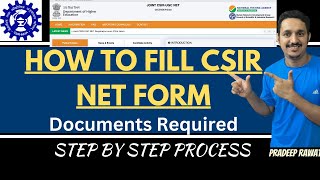 HOW TO FILL CSIR NET FORM 2023CSIR NET FORM FILLING STEP BY STEP PROCESSCSIR NET APPLICATION FORM [upl. by Markson]