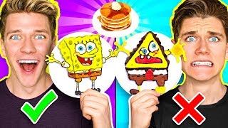 PANCAKE ART CHALLENGE 3 Learn How To Make Spongebob Star Wars Jedi amp Wonder Woman DIY Pancake [upl. by Nuavahs]