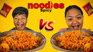 noodle challenge video in nepali  spicy noodles 😂😡😂 [upl. by Wetzel]