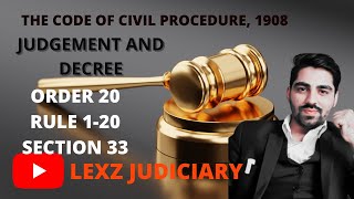 order 20 of cpc rule 120 judgement and decree in cpc cpc 1908 [upl. by Nitsu]