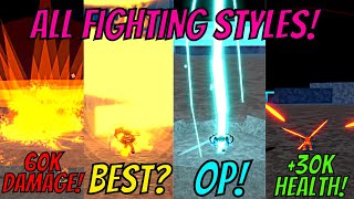 HOW TO GET ALL FIGHTING STYLES  SHOWCASE  King Legacy [upl. by Annohsed]