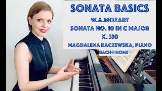 Sonata Basics  Mozart Sonata No 10 K 330 in C major BachHome Magdalena Baczewska piano [upl. by Ahsimaj]