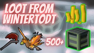 Wintertodt Crate Opening 500 Crates  OSRS [upl. by Grata]