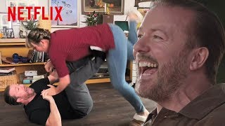 After Lifes Most Hilarious Bloopers And Outtakes  After Life  Netflix [upl. by Nlycaj]