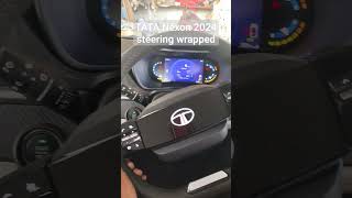 TATA Nexon 2024 steering wrapped steering cover caraccessories automobile tatamotors tatanexon [upl. by Yelsiap]