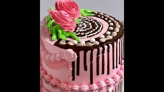 Chocolate dripping Cake design  easy cake decoration tutorial HAFSICAKES [upl. by Annais]