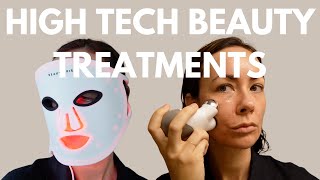 High tech athome beauty treatments I’m loving Microcurrent amp LED mask [upl. by Aggi]