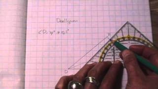 Wiskunde deellijnen in een driehoek tekenen [upl. by Sadonia588]