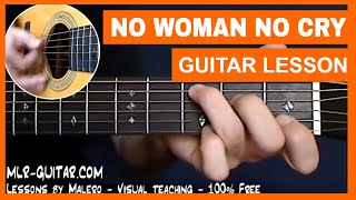 Bob Marley  No Woman No Cry Guitar Tutorial [upl. by Enairda]