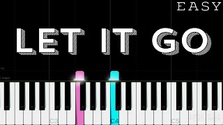 Let It Go Frozen  EASY Piano Tutorial [upl. by Doownelg242]