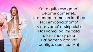 Ozuna Karol G Myke Towers  Caramelo Remix LetraLyrics [upl. by Meela]