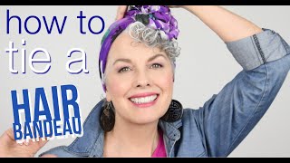 How To Tie a Glam Hair Bandeau  A lifesaver for growing out hair [upl. by Norford266]